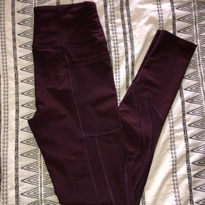 Maroon running pants